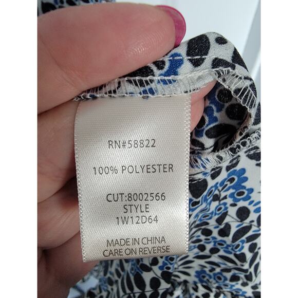 NWT Max Studio ​Plus Floral Ruffle Dress, 1X - Picture 6 of 6